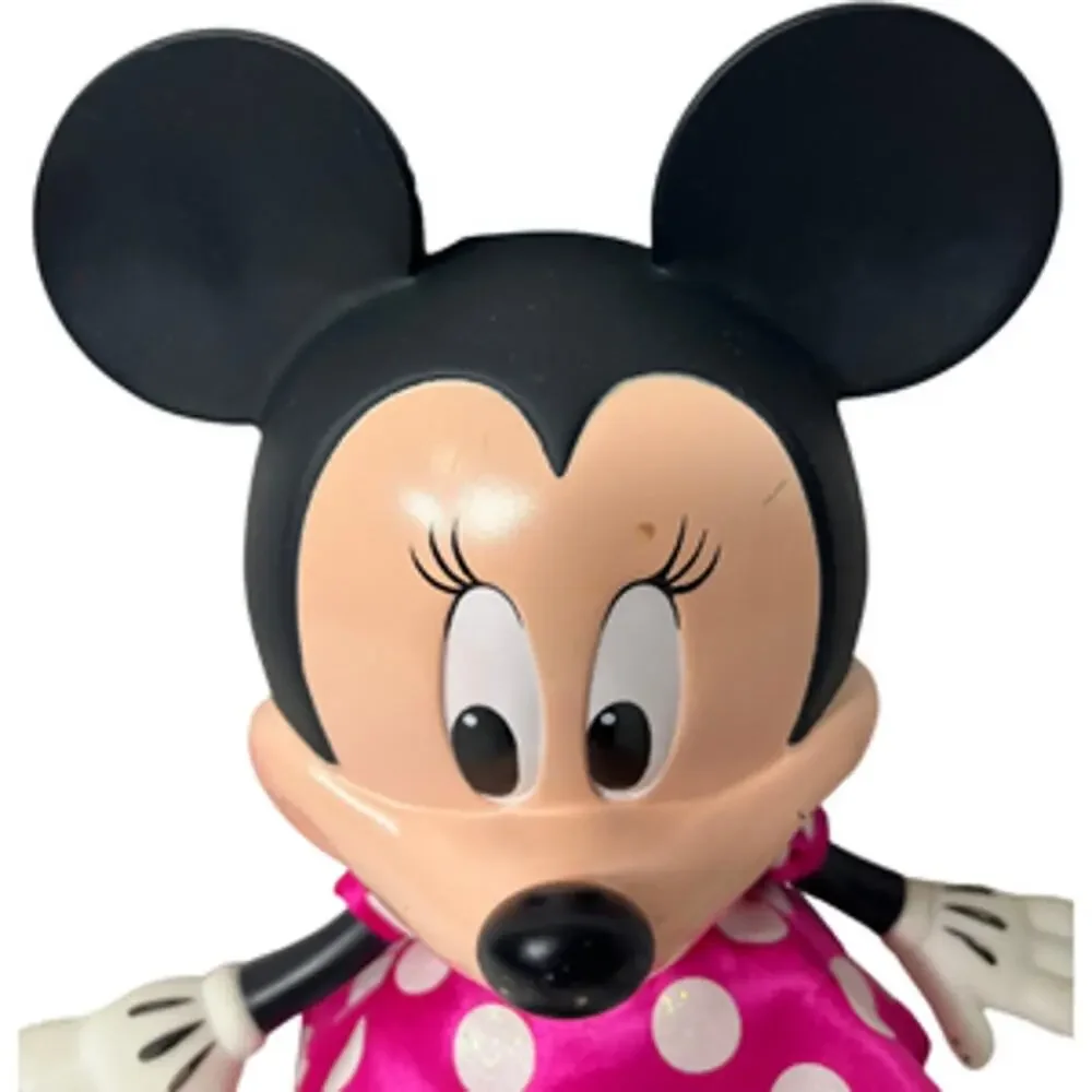 Disney Minnie Mouse Electronic Doll Pink Polka Dot Dress Medium
